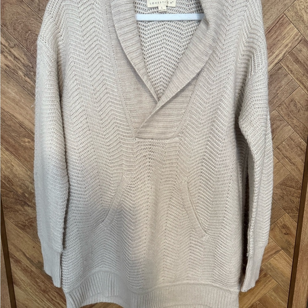 Lovestitch Cream V-Neck Sweater Timeless Knit